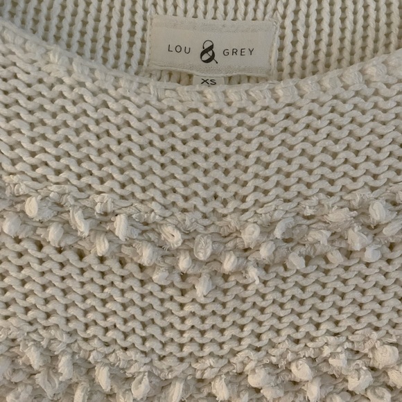Lou & Grey Knit White Sweater XS - Picture 5 of 5